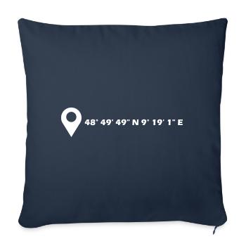 Coordonnées de Waiblingen - Housse de coussin décorative 45 x 45 cm - bleu marine - Devant