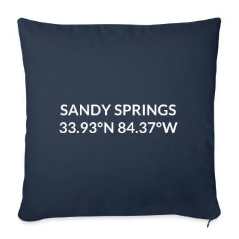 Sandy Springs, Georgia, USA Coordinates - Sofa pillowcase 17,3'' x 17,3'' (45 x 45 cm) - navy - Front