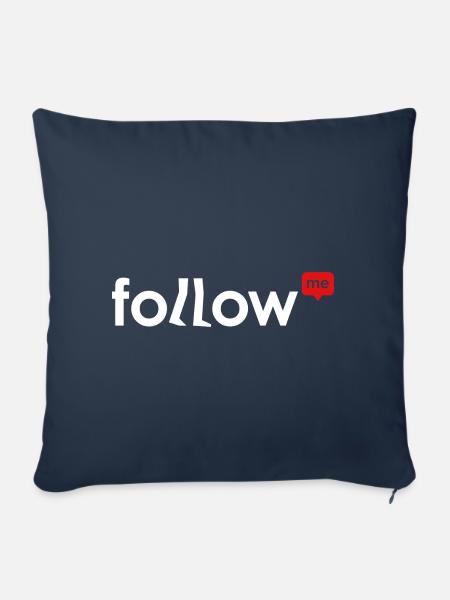 Follow Me - Folge mir - Sofakissenbezug 45 x 45 cm - Navy