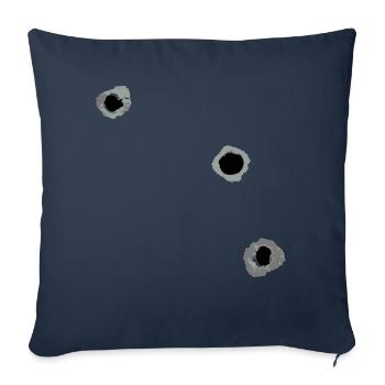 Impacts de balle Conception comme vecteur - Housse de coussin décorative 45 x 45 cm - bleu marine - Devant