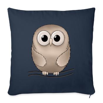 Eule - Sofakissenbezug 45 x 45 cm - Navy - Vorne