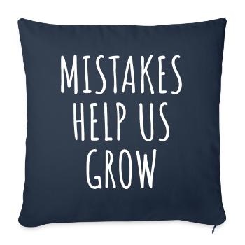 Fehler helfen uns zu wachsen I - Sofakissenbezug 45 x 45 cm - Navy - Vorne