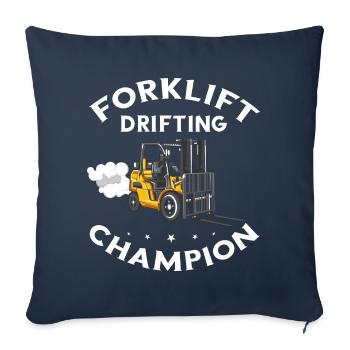 Magasiniers et magasiniers pour chariots élévateurs - Housse de coussin décorative 45 x 45 cm - bleu marine - Devant