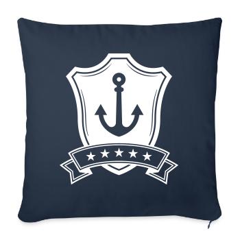Anchor Coat of arms - Sofa pillowcase 17,3'' x 17,3'' (45 x 45 cm) - navy - Front