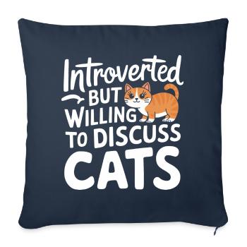 Introvertierter asozialer introvertierter - Sofakissenbezug 45 x 45 cm - Navy - Vorne