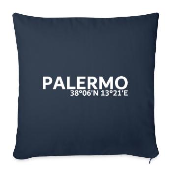 Palermo coordinates - Sofa pillowcase 17,3'' x 17,3'' (45 x 45 cm) - navy - Front