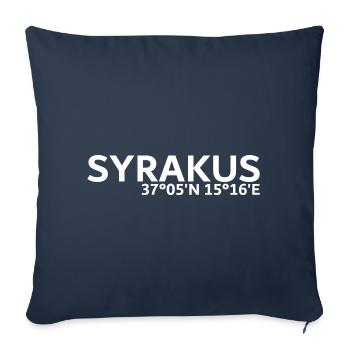 Syracuse coordinates - Sofa pillowcase 17,3'' x 17,3'' (45 x 45 cm) - navy - Front