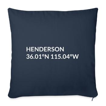 Henderson, Nevada, États-Unis Coordonnées - Housse de coussin décorative 45 x 45 cm - bleu marine - Devant