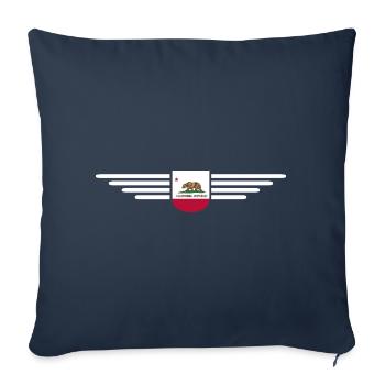 California Fan T-Shirt – Sun & Style - Housse de coussin décorative 45 x 45 cm - bleu marine - Devant