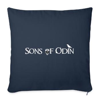 Fils d’Odin - Housse de coussin décorative 45 x 45 cm - bleu marine - Devant