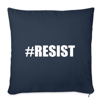 Resist - Housse de coussin décorative 45 x 45 cm - bleu marine - Devant