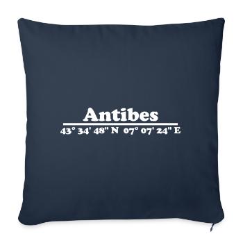 Antibes Coordinates - Sofa pillowcase 17,3'' x 17,3'' (45 x 45 cm) - navy - Front