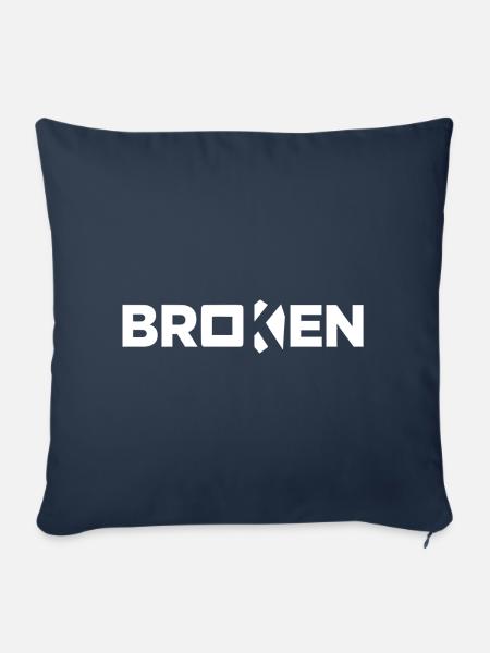 Broken - Sofakissenbezug 45 x 45 cm - Navy