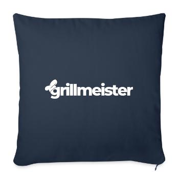 Grillmeister - Housse de coussin décorative 45 x 45 cm - bleu marine - Devant