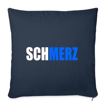 Schmerz no merz - Sofakissenbezug 45 x 45 cm - Navy - Vorne