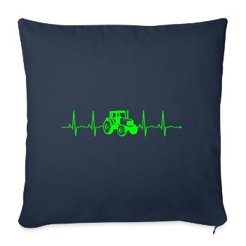 ECG HEARTBEAT HEARTBEAT TRACTOR FARMER FARMER - Sofa pillowcase 17,3'' x 17,3'' (45 x 45 cm) - navy - Front