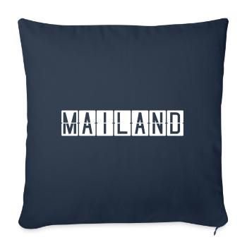 Milan Airport Sign - Sofa pillowcase 17,3'' x 17,3'' (45 x 45 cm) - navy - Front