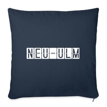 Neu-Ulm Flughafentafel - Sofakissenbezug 45 x 45 cm - Navy - Vorne