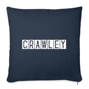 Crawley Airport Sign - Sofa pillowcase 17,3'' x 17,3'' (45 x 45 cm) - navy - Front