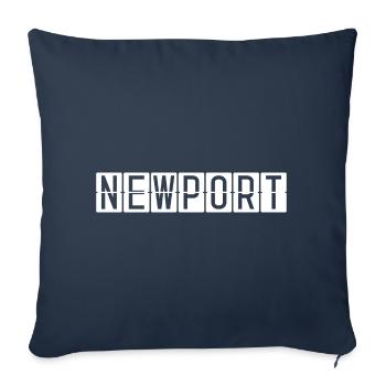 Newport Airport Sign - Sofa pillowcase 17,3'' x 17,3'' (45 x 45 cm) - navy - Front