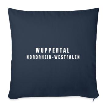 Wuppertal, North Rhine-Westphalia - Sofa pillowcase 17,3'' x 17,3'' (45 x 45 cm) - navy - Front