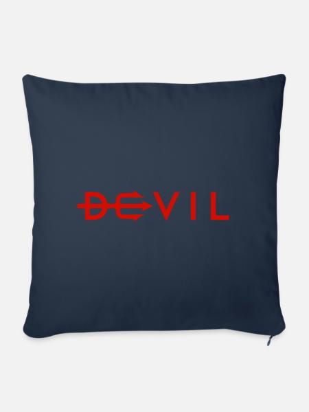 Devil - Teufel - Sofakissenbezug 45 x 45 cm - Navy