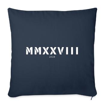 Roman numeral year of birth Made in 2028 - Sofa pillowcase 17,3'' x 17,3'' (45 x 45 cm) - navy - Front