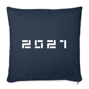 Année de naissance Anniversaire Né en - Fabriqué en 2027 - Housse de coussin décorative 45 x 45 cm - bleu marine - Devant