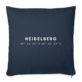 Coordonnées Heidelberg - Housse de coussin décorative 45 x 45 cm - bleu marine - Devant