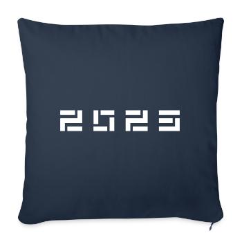 Année de naissance Anniversaire Né(e) en - Fabriqué en 2023 - Housse de coussin décorative 45 x 45 cm - bleu marine - Devant