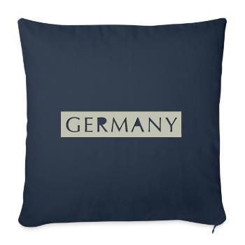 ALLEMAGNE lettré perforé | Graphique vectoriel - Housse de coussin décorative 45 x 45 cm - bleu marine - Devant
