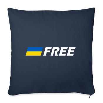 Free ukraine - Sofa pillowcase 17,3'' x 17,3'' (45 x 45 cm) - navy - Front