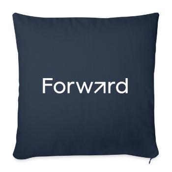 En avant - Housse de coussin décorative 45 x 45 cm - bleu marine - Devant