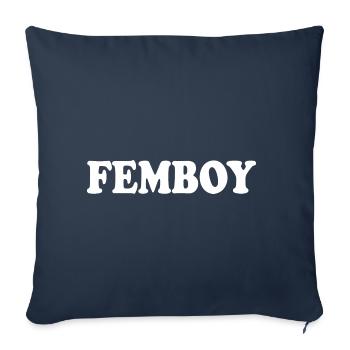Femboy - Sofa pillowcase 17,3'' x 17,3'' (45 x 45 cm) - navy - Front