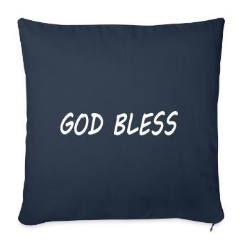 God bless - Sofa pillowcase 17,3'' x 17,3'' (45 x 45 cm) - navy - Front