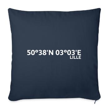Coordonnées de Lille - Housse de coussin décorative 45 x 45 cm - bleu marine - Devant