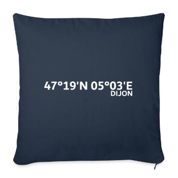 Coordonnées de Dijon - Housse de coussin décorative 45 x 45 cm - bleu marine - Devant