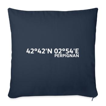 Perpignan coordinates - Sofa pillowcase 17,3'' x 17,3'' (45 x 45 cm) - navy - Front