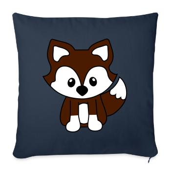 châtaigne - Housse de coussin décorative 45 x 45 cm - bleu marine - Devant