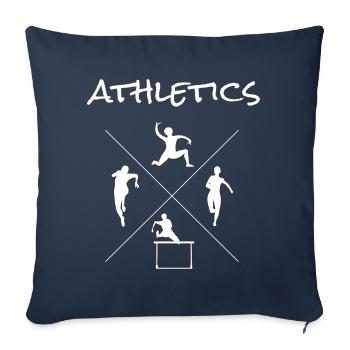 Maillot de sport athlétique - Housse de coussin décorative 45 x 45 cm - bleu marine - Devant
