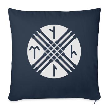Turk Tengri - Sofa pillowcase 17,3'' x 17,3'' (45 x 45 cm) - navy - Front