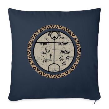 Kamdavulu Tengei - Housse de coussin décorative 45 x 45 cm - bleu marine - Devant