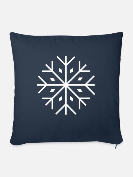 Schneeflocke - Sofakissenbezug 45 x 45 cm - Navy