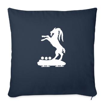 Bock sur Bob - Housse de coussin décorative 45 x 45 cm - bleu marine - Devant