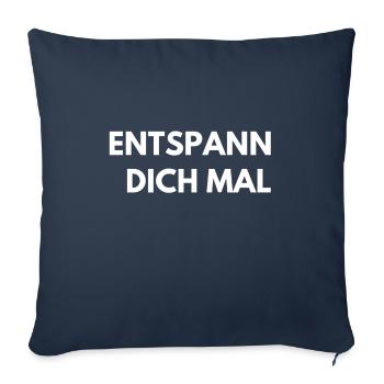 immer locker bleiben - Sofakissenbezug 45 x 45 cm - Navy - Vorne