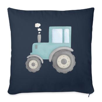 Tractor / Tractor - Sofa pillowcase 17,3'' x 17,3'' (45 x 45 cm) - navy - Front