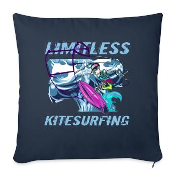 kitesurfing - Sofa pillowcase 17,3'' x 17,3'' (45 x 45 cm) - navy - Front