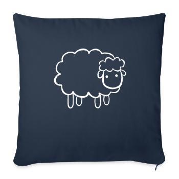 Sheep gift animal little sheep farm shepherd - Sofa pillowcase 17,3'' x 17,3'' (45 x 45 cm) - navy - Front
