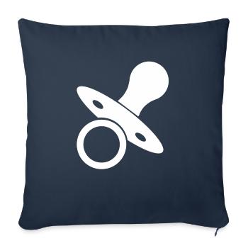 Schnuller Geschenk Kleinkind Baby Schwangerschaft - Sofakissenbezug 45 x 45 cm - Navy - Vorne
