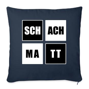 Schach Matt Schachbrett Schachfigur Chess Geschenk - Sofakissenbezug 45 x 45 cm - Navy - Vorne